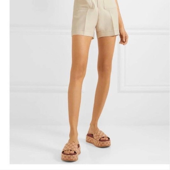 GUCCI Angelina GG logo platform slides - Picture 3 of 9